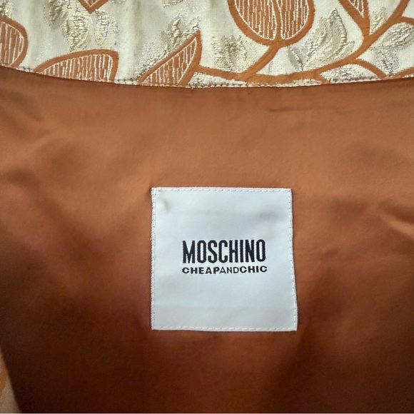 Vintage Moschino Collarless Gold Jacket - Picture 2 of 6